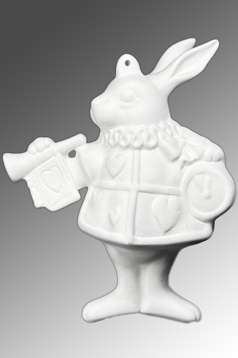 Фарфоровая елочная игрушка Кролик из Алисы 12 см  ЗВФ-КИА